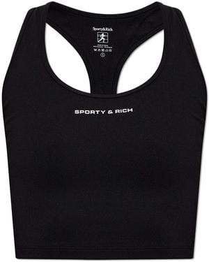 Sporty & Rich Top From 'The Essentials' Collection - Black