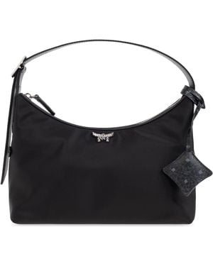 MCM Shoulder Bag With Logo - Black