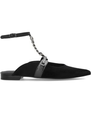 Munthe Velvet Ballerinas "Perma" - Black