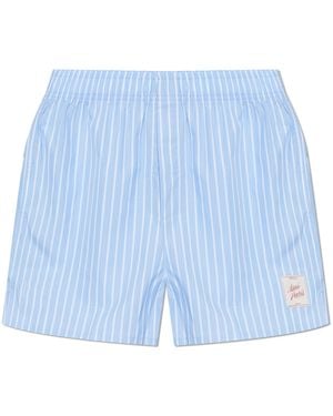 Ami Paris Ribbed Underwear Shorts - Blue