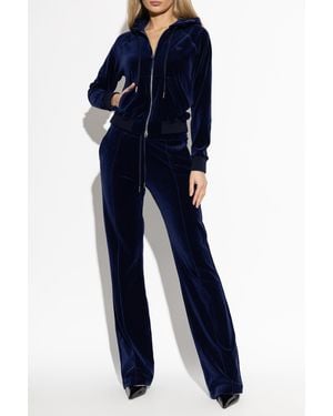 Tom Ford Velour Hoodie - Blue