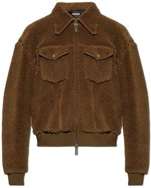 DSquared² Furry Jacket - Brown