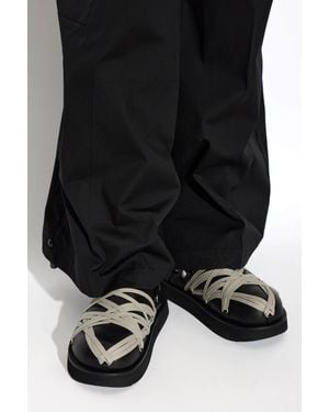 Rick Owens Platform Flip-Flops 'Padded Megalace' - Black