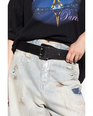 Vetements Leather Belt - Blue