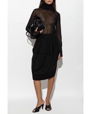 Zimmermann Transparent Turtleneck - Black