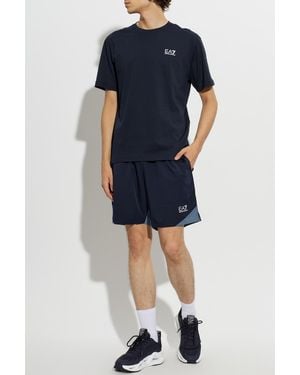 EA7 T-Shirt With Printed Logo - Blue