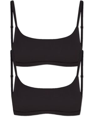Skims 2-Pack Of 'Bralette' Bras - Black