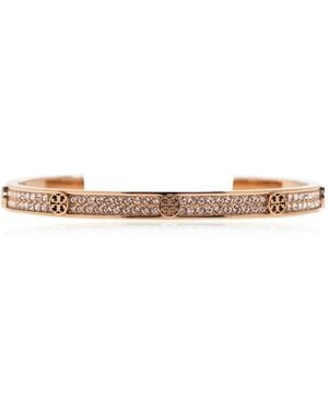 Tory Burch Bracelet With Shimmering Crystals - White