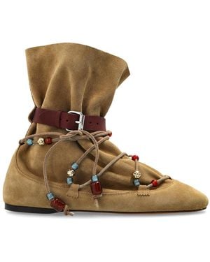 Isabel Marant Suede Ankle Boots 'Letiz' - Brown