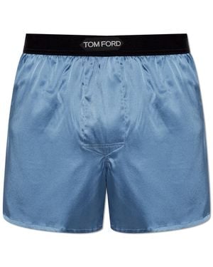 Tom Ford Silk Boxers - Blue