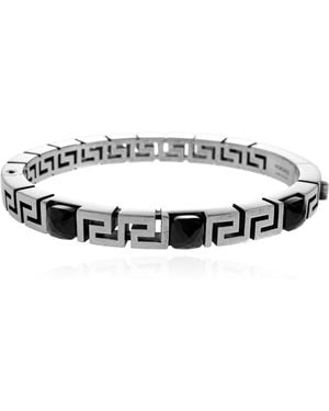 Versace Bracelet With Greek Pattern - Metallic