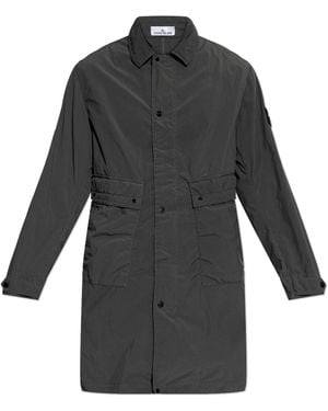 Stone Island Parka With Pockets - Black