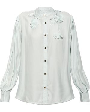 Self-Portrait Shirt With Embellishment - White