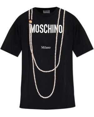 Moschino T-Shirt With Print - Black