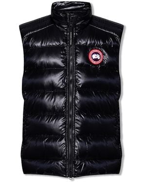 Canada Goose Down Vest With Logo - Black