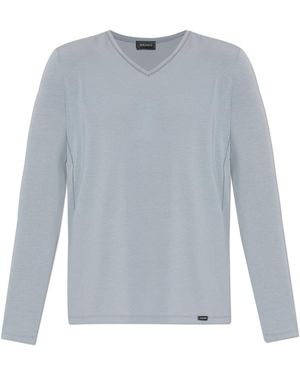 Hanro Long-Sleeved Underwear T-Shirt - Grey