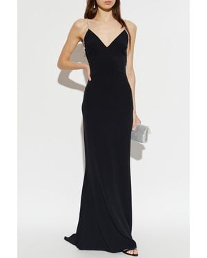 Tom Ford Long Dress With Open Back - Black