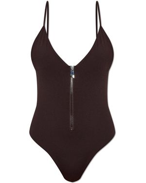 The Attico One-Piece Swimsuit From The 'Il Primo Bagno' Collection - Brown