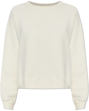 American Vintage Cotton Loose-Fit Sweatshirt - White