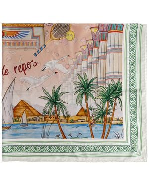 CASABLANCA Silk Scarf With Print - Multicolour