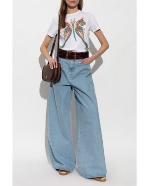 Etro T-Shirt With Print - Blue