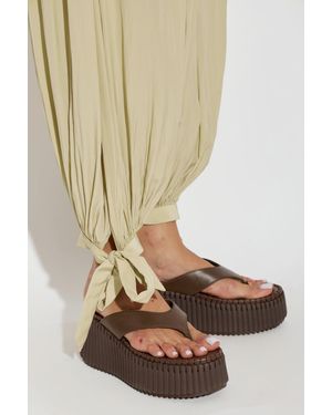 Chloé Platform Slides 'Nama' - Natural