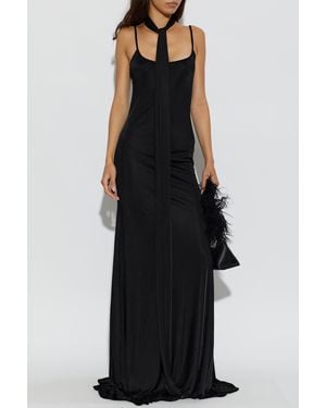 DSquared² Long Asymmetrical Dress - Black