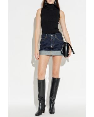 DSquared² Top With Stand-Up Collar - Blue