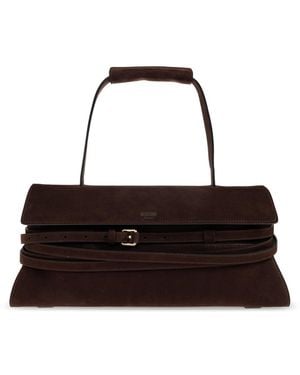 Moschino Suede Handbag "Tie" - Brown
