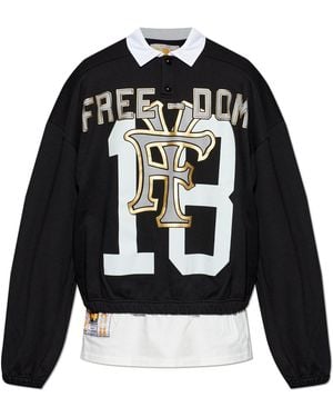 PDF Long-Sleeve Polo - Black