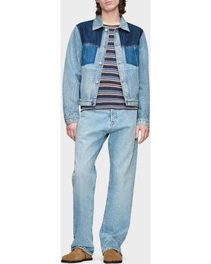 Maison Margiela Denim Jacket With A 'Vintage' Effect - Blue