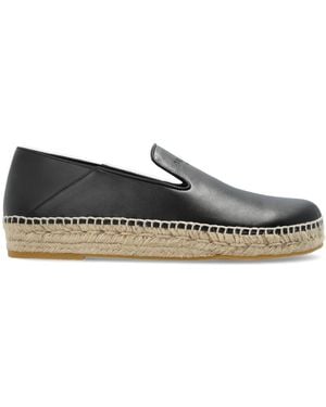 Balmain Leather Espadrilles - Black