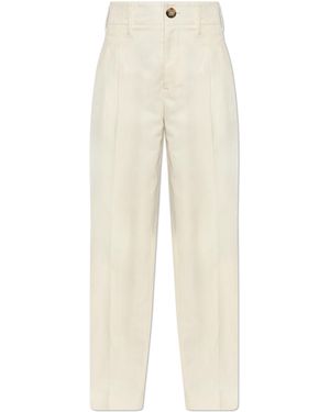 Ami Paris Straight-Leg Trousers - White