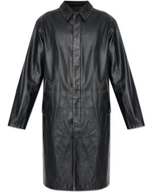 DIESEL Faux Leather Coat 'J-Rivers' - Black