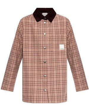 Emporio Armani Plaid-Patterned Jacket - Pink