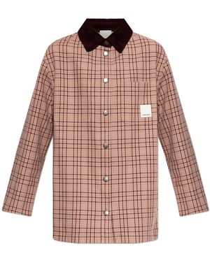Emporio Armani Plaid-Patterned Jacket - Pink