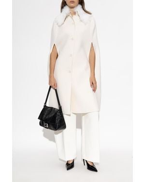 Fendi Wool Cape - White
