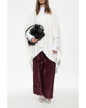 Fendi Wool Poncho - Red