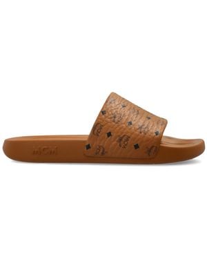 MCM Monogram Sandals - Brown