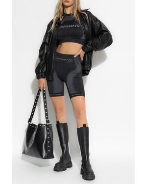 MISBHV Short Leggings With Logo - Black