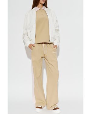 CASABLANCA Satin "Bomber" Jacket - Natural