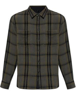 Rag & Bone Striped Shirt With A Check Pattern - Green