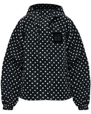 Ganni Polka Dot Patterned Jacket - Black