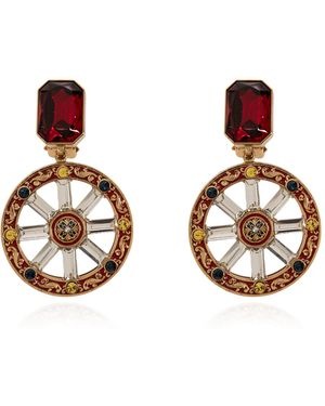 Dolce & Gabbana Clip-On Earrings With Sparkling Crystals - Metallic
