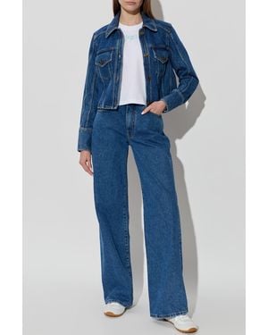 Balmain Wide-Leg Jeans - Blue