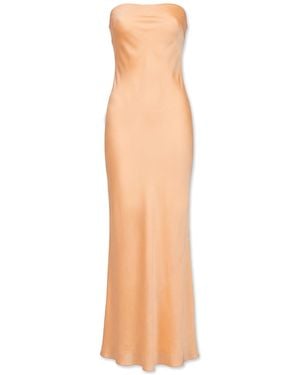 forte_forte Satin Off-The-Shoulder Dress - Orange