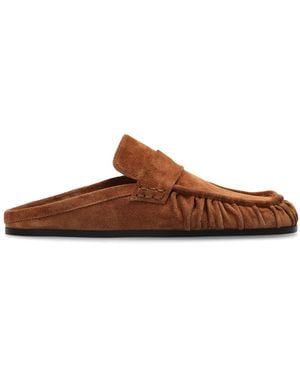 Jil Sander Suede Slides - Brown