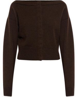 Tom Ford Cashmere Cardigan With Embroidered Logo - Black