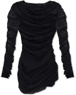 The Mannei 'Narikala' Draped Dress - Black