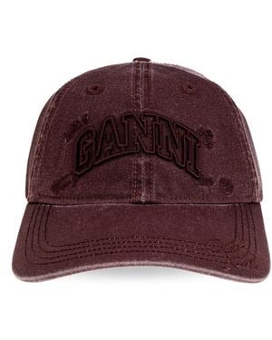Ganni Baseball Cap - Red